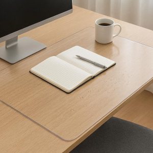 Clear PVC Desk Mat Transparent Computer Writing Desk Pad Waterproof Non Slip Table Surface Protector Blotter Office