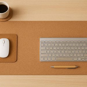 Cork Desk Mat Eco Friendly Natural Wooden Large Mouse Pad Waterproof Dual Sided Writing Table Protector Cushion Minimalist